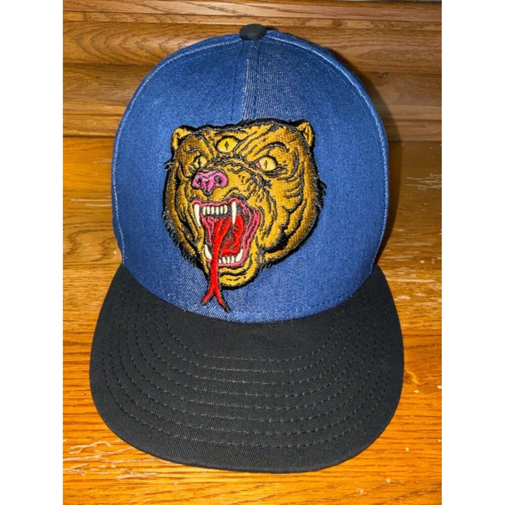 Mishka New Era 59FIFTY Blue and Black Cap Fitted Size 7 1/4” Very Rare Hat! 🧢